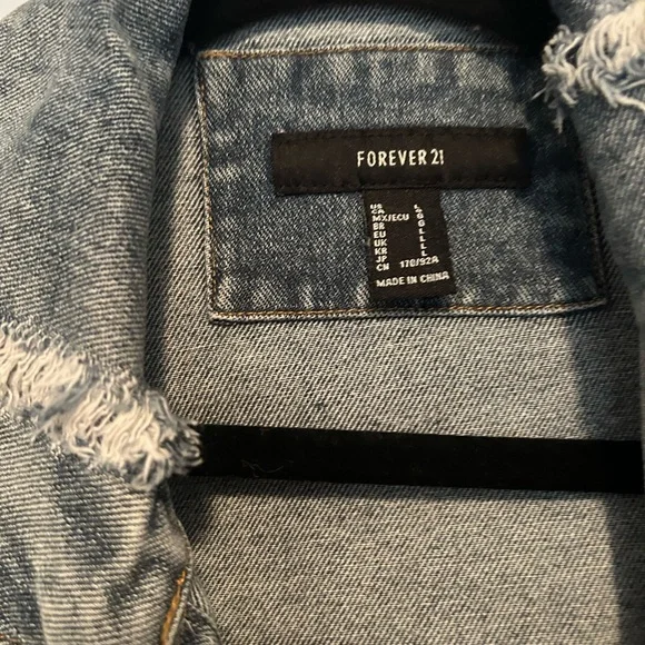 Forever 21 Ripped Blue Jean Jacket - Picture 2 of 2